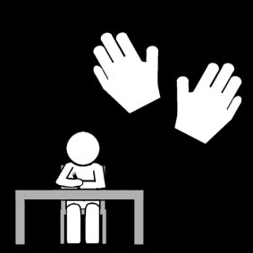 work at a table